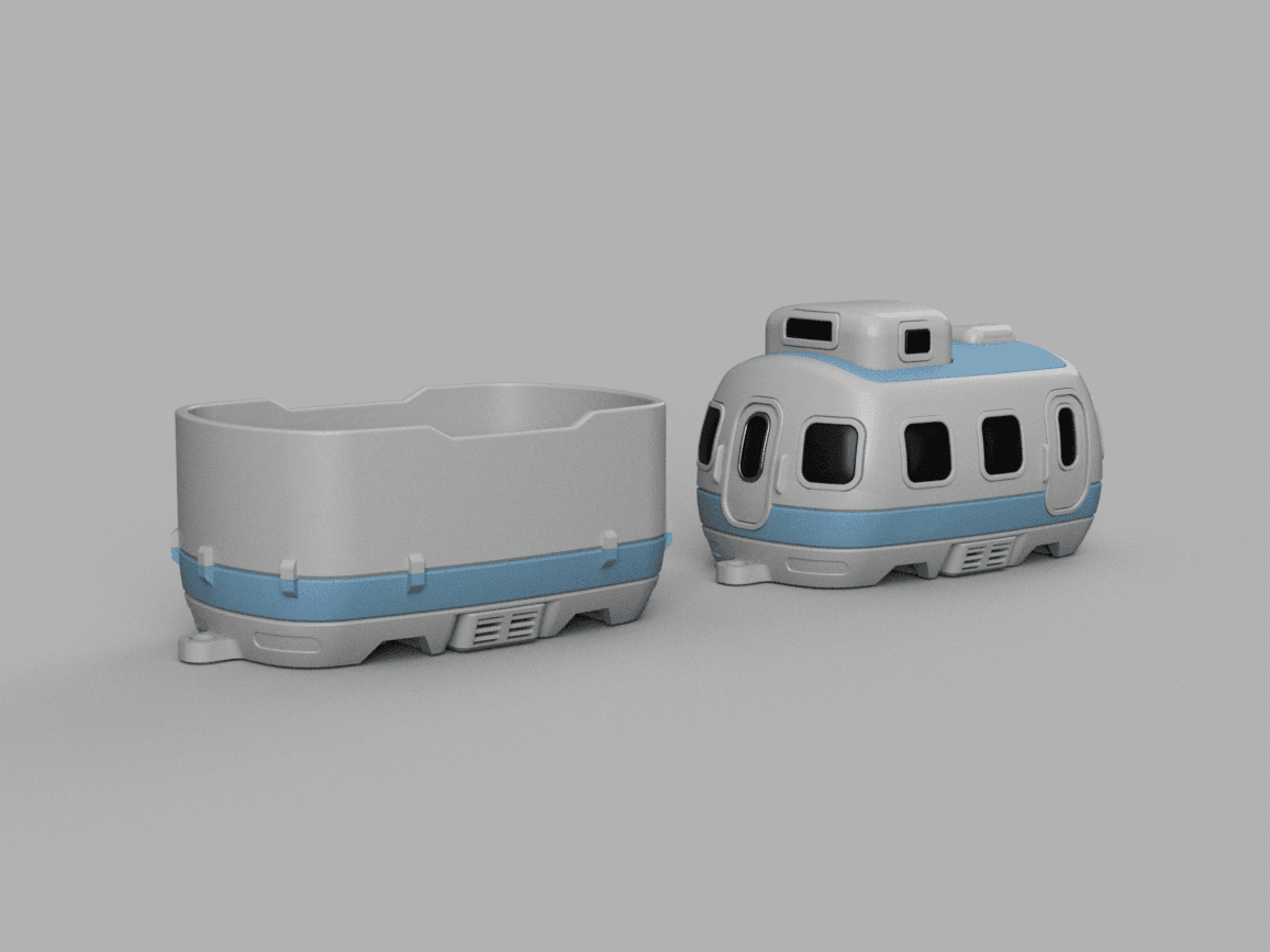 Mini Electric Train 3d model