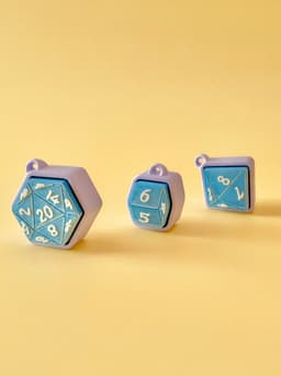 Dice Clicker Keychain Fidget Toy Bundle 3d model