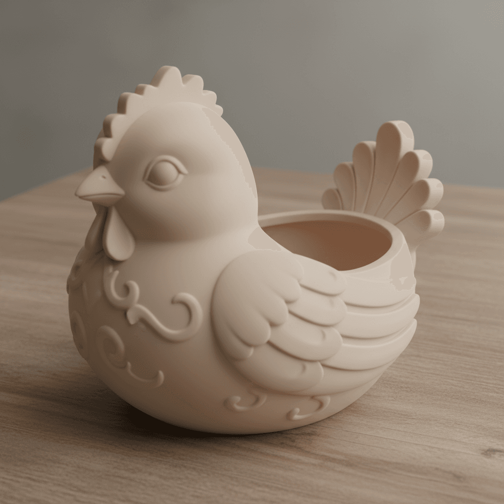 Chick Storage Organizer Basket Premium STL File 3d model