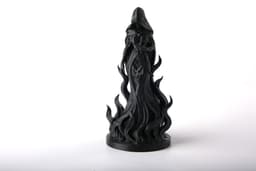 Hooded Flame Figurine - Gothic Statue 3d model