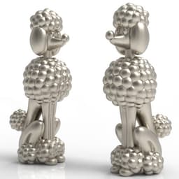SEATED POODLE 3d model