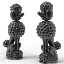 SEATED POODLE 3d model