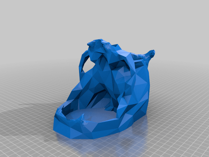 Low Poly Skull Dice Tower, DM Edition 3d model