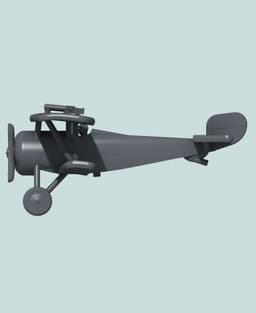 1:144 Nieuport 24bis (Foster-mounted Lewis) 3d model
