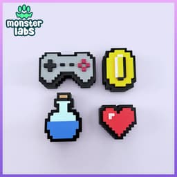 EXCLUSIVE: Retro Video Game Fidget Clicker Keychain Bundle 3d model