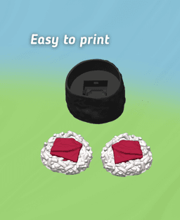 Tuna Roll Clicker - Sushi Fidget Clicker - Ludo Fidget toy 3d model