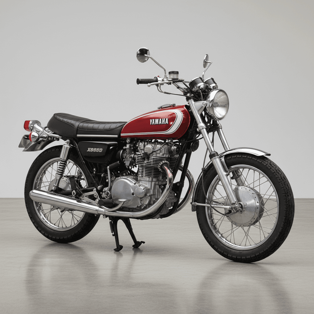 Yamaha XS650 Vintage Classic Motorcycle 3d model