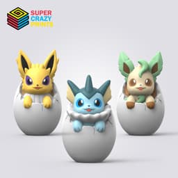 Easter Jolteon, Leafeon and Vamporeon 3d model