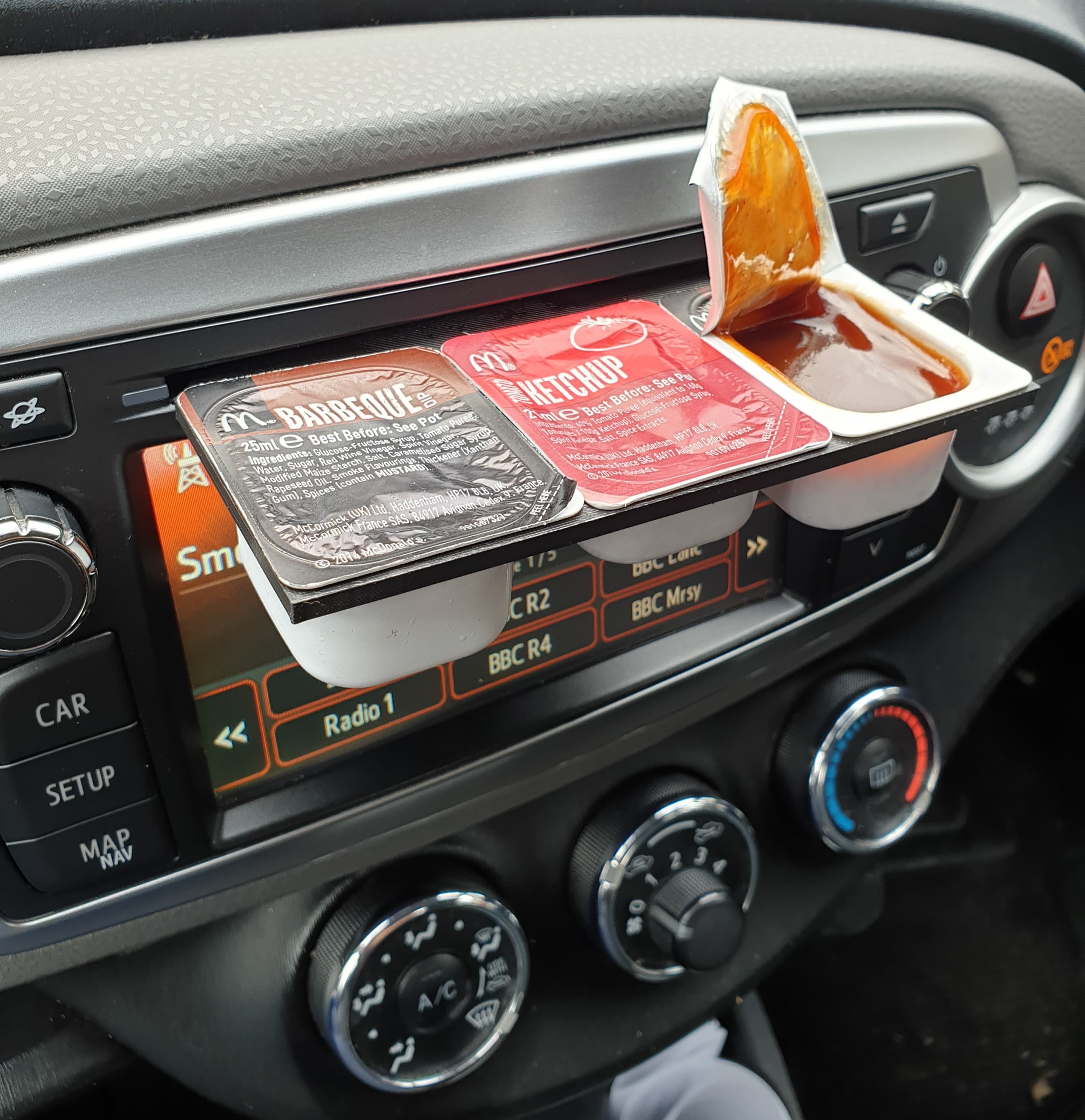 Triple Sauce Holder CD Player.stl 3d model