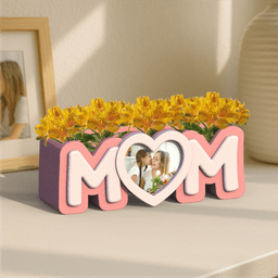Mom Frame Planter, Heart Shape Frame, Mother’s Day Photo Planter, Happy Mother’s Day Gift, I Love Mo 3d model