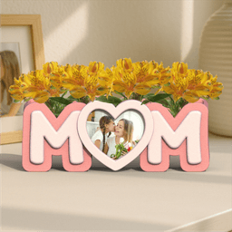 Mom Frame Planter, Heart Shape Frame, Mother’s Day Photo Planter, Happy Mother’s Day Gift, I Love Mo 3d model