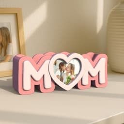 Mom Frame Planter, Heart Shape Frame, Mother’s Day Photo Planter, Happy Mother’s Day Gift, I Love Mo 3d model