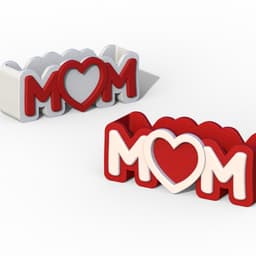 Mom Frame Planter, Heart Shape Frame, Mother’s Day Photo Planter, Happy Mother’s Day Gift, I Love Mo 3d model