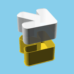 Arrow, nestable box (v1) 3d model