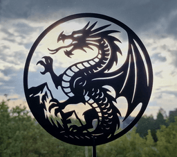 Fantasy Dragon 2D Wall Art.3mf 3d model