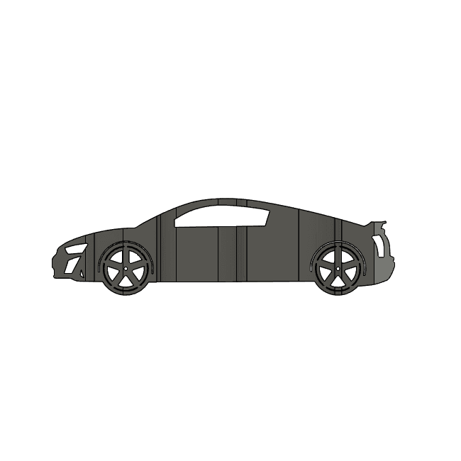 r8 2020 3D Car Flip Art Desk Display 3d model