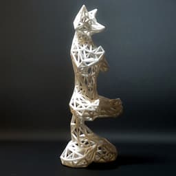 WIREFRAME FOX SCULPTURE 3d model