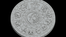 Zodiac Altar Plate STL - Printable Spiritual Decor Object 3d model