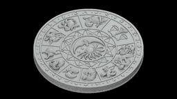 Zodiac Altar Plate STL - Printable Spiritual Decor Object 3d model