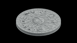 Zodiac Altar Plate STL - Printable Spiritual Decor Object 3d model