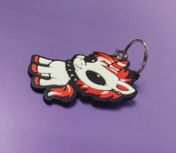 Cute Punk Rock Unicorn Keychain/backpack charm 3d model