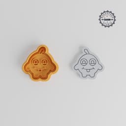 Cute Small Monster Shape Cutter & Stamp Set, Perfect for Cookies & Fondant, Includes S/M/L Sizes, 6-Piece Cartoon Character Collection PRODUCT_3001 3d model