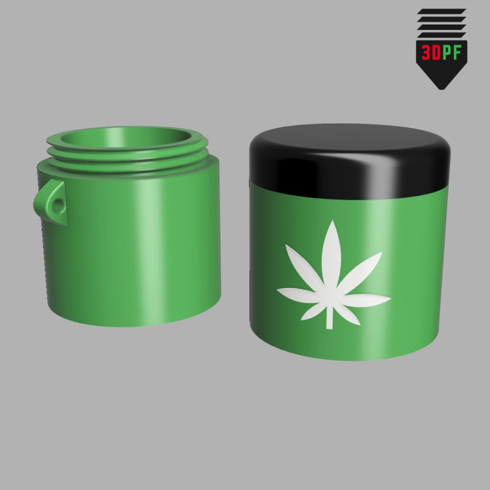 Stash Container Keychain (Leaf) 3d model