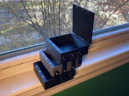 Magnet Box with Tackle Box Style Hinge 3d model
