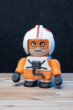 Chunky Rebel Pilot - Star Wars Kit | No Supports, No AMS, No Glue 3d model