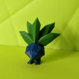 Oddish Low Poly Pokemon 3d model