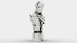 Cracked Marble Bust 3d model
