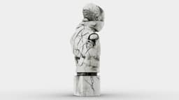 Cracked Marble Bust 3d model