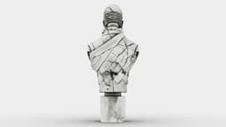 Cracked Marble Bust 3d model