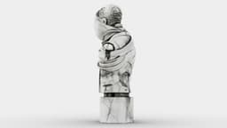 Cracked Marble Bust 3d model