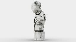Cracked Marble Bust 3d model