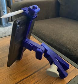 iPad mini yoke mount C152_172, height adjustable 3d model