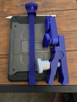 iPad mini yoke mount C152_172, height adjustable 3d model