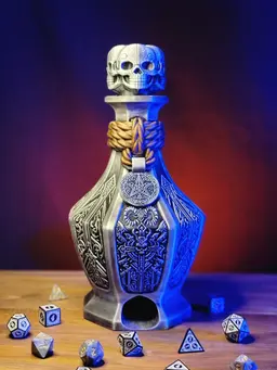 Dark Arts Potion Bottle Dice Tower With Storage 3d model