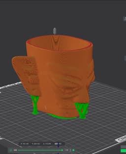Alien face pen holder.3mf 3d model
