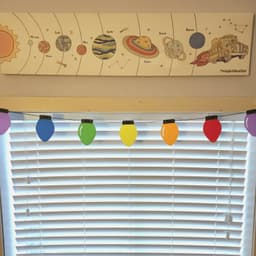 Classic Christmas Lights Hanging String-Up Banner :: Happy Holidays 2024 3d model