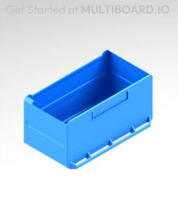 4x2x2 LU - Labelled - MultiBin Simple Drawer 3d model