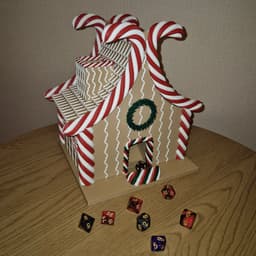 Gingerbread House Dice tower assembly kit 3d model