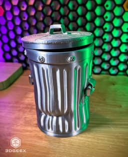 Battered Desktop Trash Can 3d model