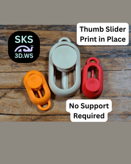 Print in Place Thumb Slider Free Model 3d model