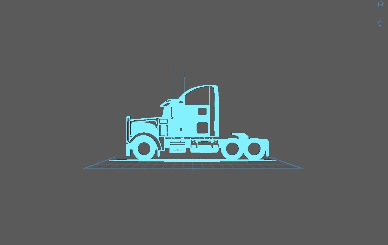 Truck - American Truck Wall Art 3d model