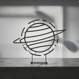 Planet Line Art - Desktop Line Art 3d model