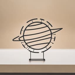 Planet Line Art - Desktop Line Art 3d model