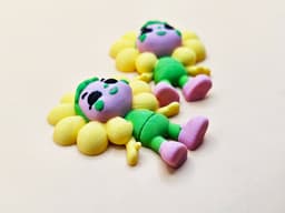 Articulated Cute Flower and Fridge Magnet 3d model