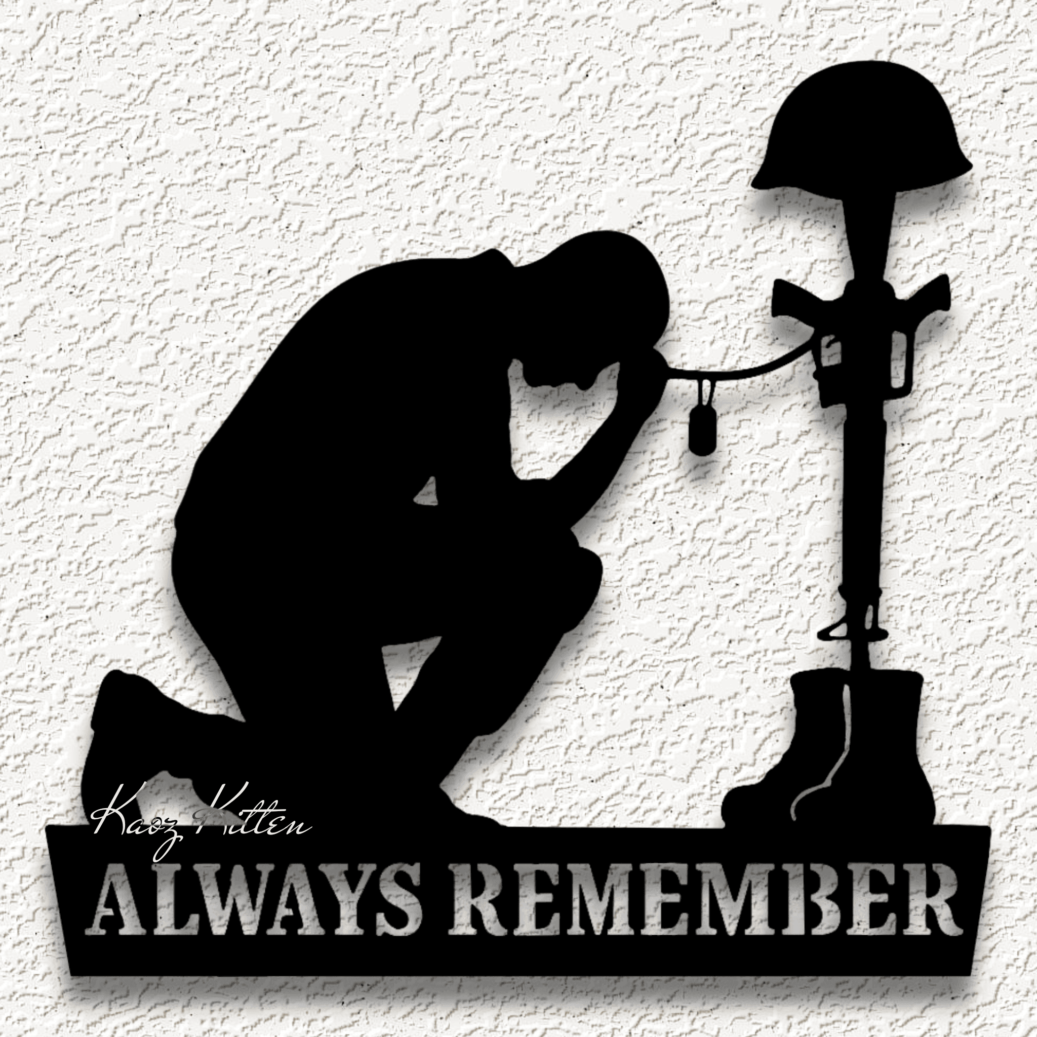 always remember soldier memorial day wall art home decor 3d model