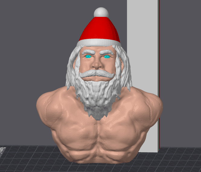 Angry Santa Bust 3d model